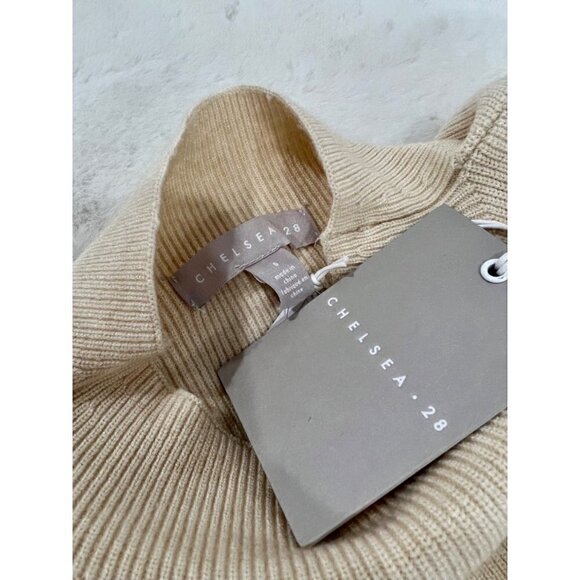 NWD CHELSEA 28 Size S Balloon Sleeve Sweater Dress In Beige Burnt Heather - Picture 4 of 14